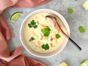 Recette Blanquette de saumon, gingembre et citron vert