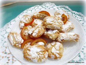 Recette RICCIARELLI ", Biscuits Italiens aux amandes et aux oranges confites