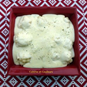 Recette Béchamel au vin blanc, ail, huile d'olive pour chou fleur à gratiner