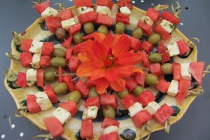 Recette Brochettes de pastèque à la feta