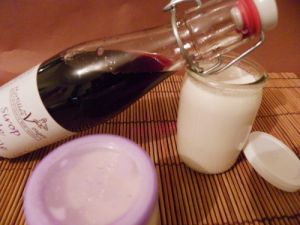 Recette Yaourt au sirop de myrtille