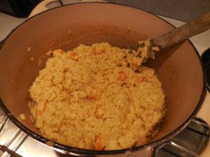 Recette Risotto de crevettes au curry