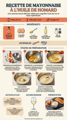 Recette Mayonnaise à l’huile de homard