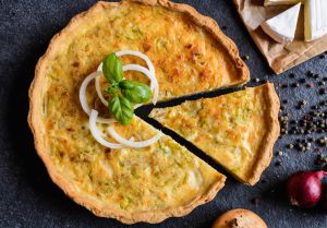 Recette Quiche aux oignons, chèvre et miel au Thermomix : la recette gourmande pour un repas savoureux et équilibré