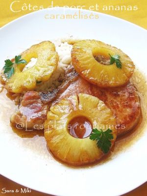 Recette Côtes de porc et ananas caramélisés