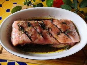 Recette Poitrine de porc confite à la sauge