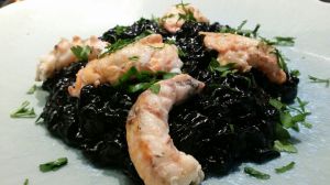 Recette Risotto aux langoustines et à l’encre de seiche