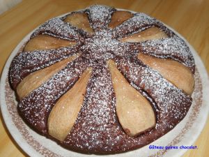 Recette Gâteau poires chocolat