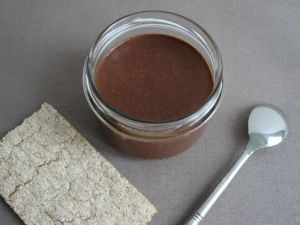 Recette Pâte à tartiner diététique noisette chocolat à l'inuline, aux céréales germées et avec Natur o Son