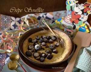 Recette Crêpe soufflée aux myrtilles