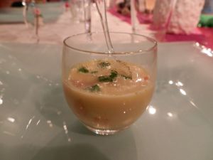 Recette Capuccino de coquilles St Jacques au curry et coriandre
