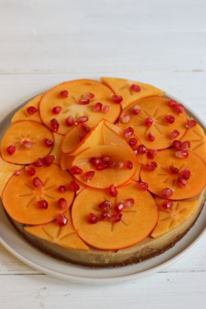 Recette Pour un Noël végane : entremets façon cheesecake au kaki