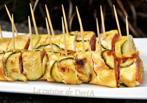 Recette Roulés aux oeufs, courgette et truite fumée