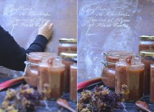 Recette Chondrus et la confiture de rhubarbe, fraises et fève tonka