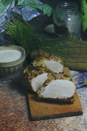 Recette Filet mignon en croûte de moutarde aux herbes crème de moutarde