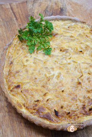 Recette Tarte aux oignons, pâte brisée légère au fromage blanc