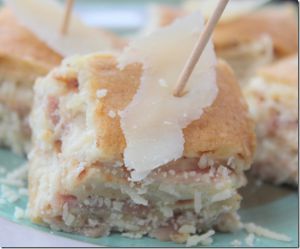 Recette Crêpes salées : gâteau de crêpes au parmesan et au jambon