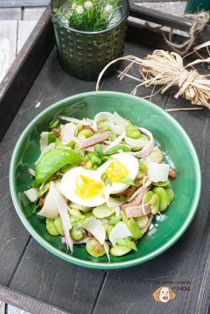Recette Salade de fèves au jambon