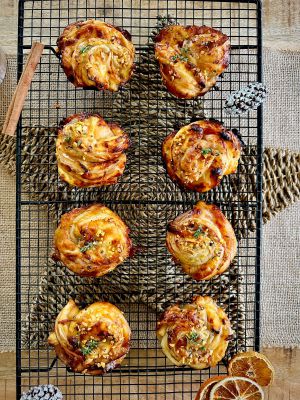 Recette Fleurs au Brie et gelée de groseilles