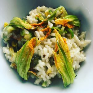 Recette Risotto aux fleurs de courgettes