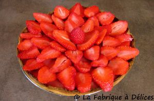 Recette Tarte aux fraises à la crème de fraises Tagada
