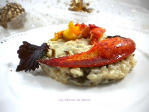 Recette Demi-homard sur risotto aux chanterelles