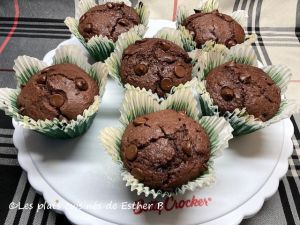 Recette Muffins double chocolat fourrés au Nutella