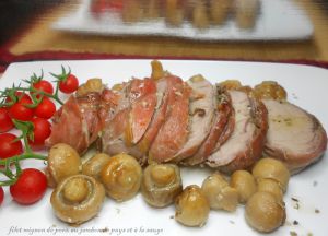 Recette Filet mignon de porc au jambon de pays et à la sauge