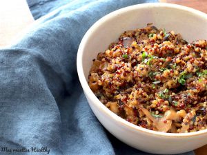 Recette Risotto de quinoa au parmesan et champignon