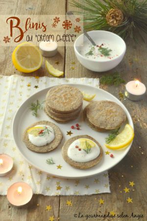 Recette Blinis au "cream cheese" #Noël vegan