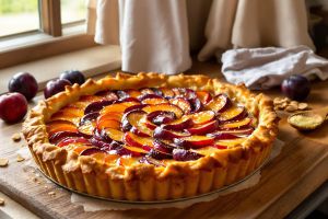 Recette Julie Andrieu dévoile sa tarte aux prunes (vous allez l’adopter sans hésiter)