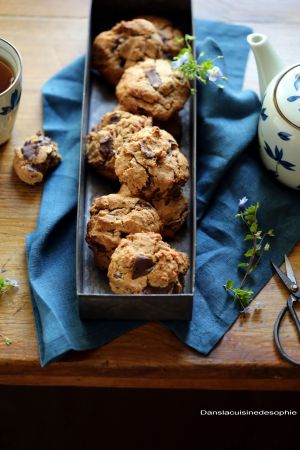 Recette Cookies vegan chocolat, banane & beurre de cacahuète