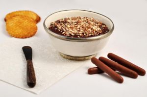 Recette Pâte à tartiner crunchy au chocolat noir et confiture de châtaignes