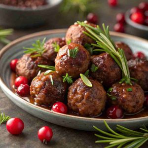 Recette Quick Christmas Cranberry Meatballs – 20-Minute Appetizer