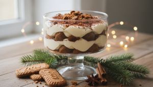 Recette Ce tiramisu de Noël aux spéculoos et mascarpone, sans cuisson, séduit instantanément vos convives pour les fêtes