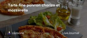 Recette Tarte fine poivron chorizo et mozzarella