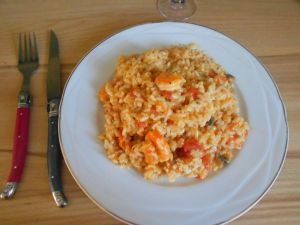 Recette Risotto crevettes et tomate
