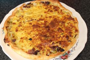 Recette Quiche aux poireaux et lards