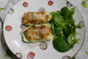 Recette Courgettes farcies au jambon et au morbier