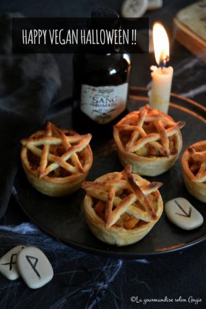 Recette Tartelettes de sorcières {Pomme, potiron & épices} #Halloween #vegan