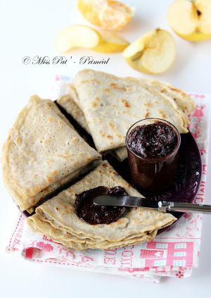 Recette Crêpes sarrasin épeautre, sans lactose et pâte à tartiner choco