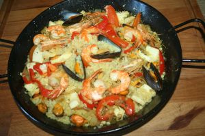 Recette Riz au fruits de mer (paella) - Arroz de marisco