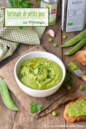 Recette Tartinade de petits pois au moringa #vegan