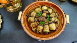 Recette Tajine roulé d’aubergine à la viande hachée