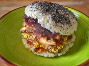 Recette Rice Burger au tofu katsu, shiitake et algue dulse