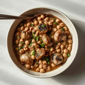 Recette Creamy black eyed pea mushroom skillet