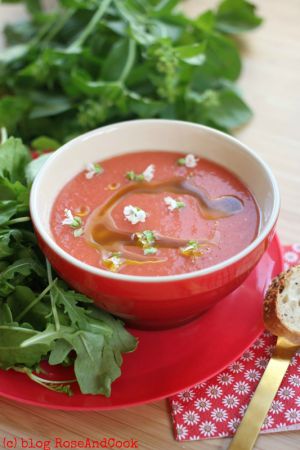 Recette Gaspacho de tomates au Tabasco {recette #vegan #sansgluten #vegetarien}