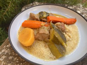 Recette Tajine de veau, carottes et courgettes