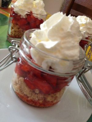 Recette Verrines fraise/crumble