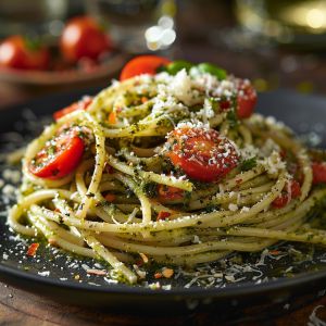 Recette Pâtes à la sauce pesto maison : recette facile et savoureuse